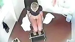 Gynecologist has a hidden cam in his office