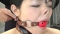 Burning candle on the Japanese sweet ass