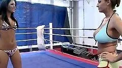 Janelle and Madison Parker fight and finger each other's pussies