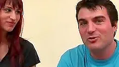 Redhead Gina poses naked and then gets fisted by Jane