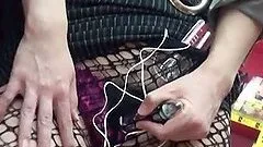 Slutty Japanese chick gets her cunt fingered and fucked doggy style