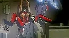 Bondage hentai bigtits gets gagging and dildoing pussy