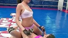 Connie and Karen practise cunnilingus instead of a catfight