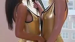 Big Boobed Beauties Working Out and Doing Aerobics in the Gym