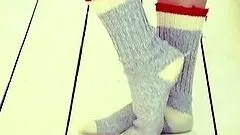 Lauren Volker the slim blonde chick poses outside the house