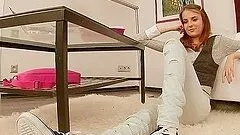 Abia the sexy and slim babe getting fucked deep and hard