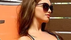 Unbelievably beautiful Hayden Hayes shows off her slim body