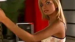 Petite blonde Kimberly Holland shows off her cute body