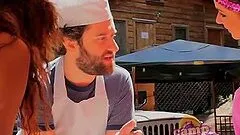 Horny chicks show their naked bodies at the summer camp