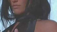 Sexy brunette Kristy Joe Muller strips and poses nude for the cam