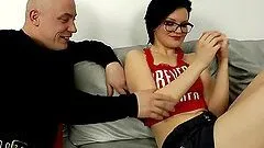 Slutty brunette milf Romana gets her butt pounded in cowgirl position