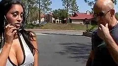 Hot Indian babe with big boobs suck a cock and gets fucked