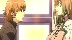 Naughty hentai doctor with huge boobs tittyfucking and facial cumshoting