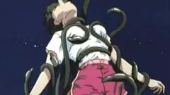Hentai girl caught and brutally drilled by tentacles monster