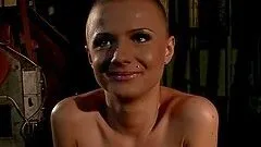 Sinead's tied up and hanging naked body is all Sabrina's