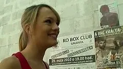 Nude sweeties Blue Angel and Debbie White fight on a ring