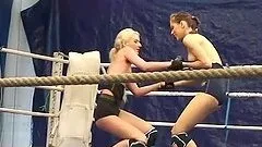 Amazing video with hot naked babes wrestling in the ring