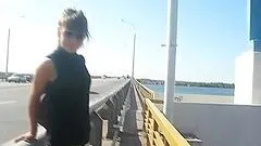 Slim and hot babe with natural tits gets fucked in the bathroom