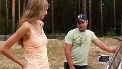 Slim cutie takes her clothes off and demonstrates her nice body