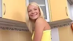 Two naughty blondies love sticking stuff in each other's holes