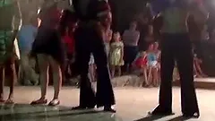 Amateur hot girls having fun at an outdoor party