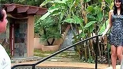 Slutty Evelyn Lin gets facialed after rough sex action