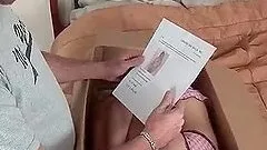 Sexy petite blonde gets tiny tits measured and licked