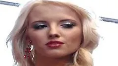 Blonde hottie Gemma Hiles strips adn shows her perfect body