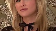 Sweet Kate Brenner makes hot nude show by the fireplace