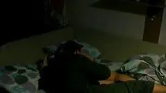 Real couples relaxation after repair works at home