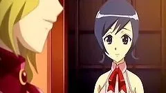 Kinky anime couple lick each other's privates and bang on the floor