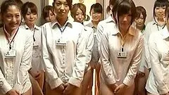 Many Japanese chicks suck dicks and get fucked in a pool