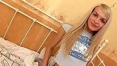 Pantyhose Teen Stripping and Toying in Solo Girl Video