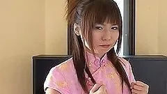 Japanese milf takes her husband's toes in her pussy and then rides his dick