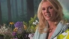 Gorgeous Blonde Playboy Bunny Candice Cassidy Naked on Flower Bed