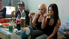 Dirty and nasty college girls having wild sex party