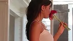 Sexy Ass Brunette Babe Exposes Her Naked Body