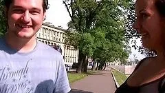 She rides his cock in the car and sucks it deep