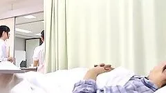Hot Japanese nurse gets fucked by a doctor in his office