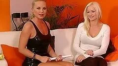 Playful blond babe with a hot tattoo goes solo at the casting