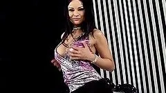 Anal loving brunette toys her wet pussy with metal dildo