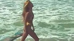 Beautiful blonde Barbi enjoys amazing sex on the beach