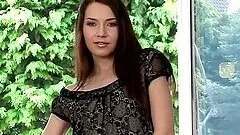 Sweet girl toys and fingers her pussy in close-up video