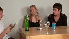 A Threesome For Marina Ends Up In Getting her Tits Covered By Hot Cum