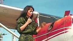 Stunning girl in military uniform getting fucked rough