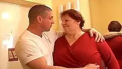 Fat granny sucks a dick and welcomes it in her butt