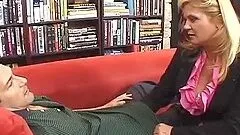 Horny blond mature lady seduces her son in law