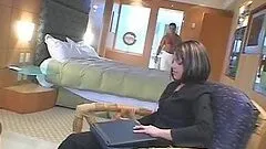 Beautiful babe Sandy C gets a facial after some hardcore action