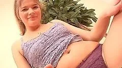 Lovely teen girl toys her pussy and gets fucked rough