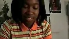 Ebony chick big black cock sucking POV action!